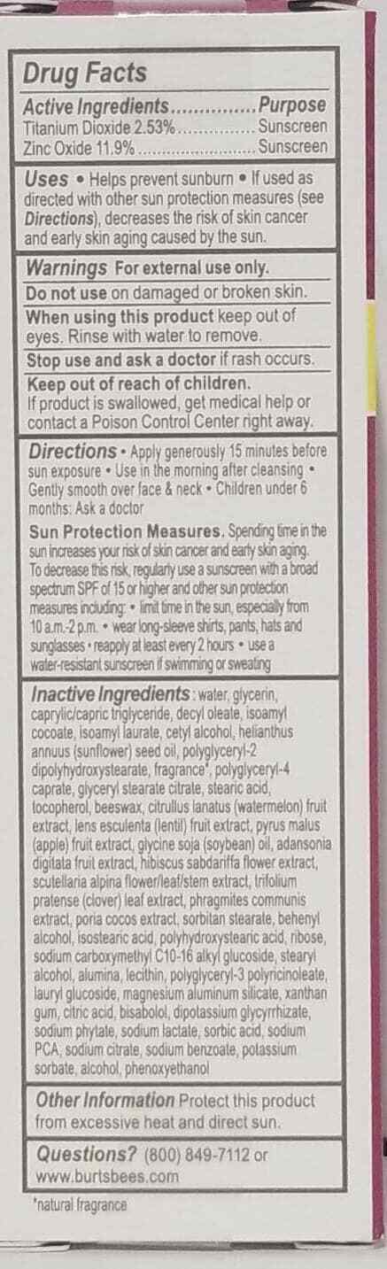 Burt's Bees Firming Day Lotion Renewal With Natural Sun Protection Item image 3