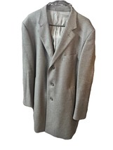 Paul Betenly 100% Wool Trench Coat Lanificio Filarte Fabric Sz 44R Charc... - $130.50