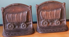 Vintage cover wagon bookends by W H Howell - £62.91 GBP