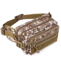 Men&#39;s Tactical Fanny Pack Camo Waist Bag for Outdoors Fishing Cycling Camping - £19.67 GBP
