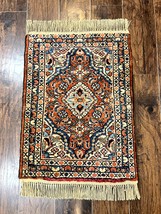 Small Per&#39;sian Rug 2x3 Hand Knotted Antique 1920s Wool Rug Red - £687.44 GBP