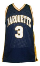 Dwyane Wade Custom College Basketball Jersey Sewn Navy Blue Any Size - £27.45 GBP+