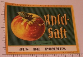 Vintage Jus De Pommes Antel Saft Label   - $6.92