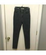 Levi&#39;s Premium 721 High Rise Skinny Black Jeans Big E Women&#39;s 26&quot; Waist - $40.43 CAD