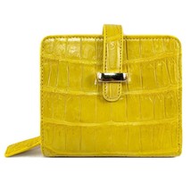 Women&#39;s Alligator Wallet Leather Bifold Style 4.5 in Long Closure with Bow Beaut - £61.69 GBP