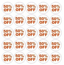 50% Percent Off Sale Sticker Retail Store Flea Market Boutique Made In Usa #D57 - £2.38 GBP+