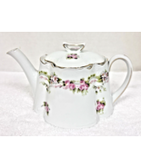 Vintage Bavaria Rose Garland Bone China Teapot Ruffled &amp; Sweet Read Desc... - $537.54 MXN