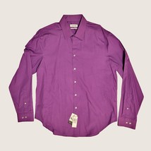 Calvin Klein men slim dress shirt 16.5-34/35 English Lilac (23x31x25.5&quot;)... - £26.65 GBP