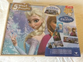5 Wood Puzzles. Disney Frozen - £8.57 GBP
