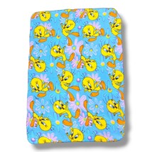 Vintage Looney Tunes Tweety Fleece Blanket 62&quot;x45&quot; Warner Bros Kids Throw - £23.70 GBP