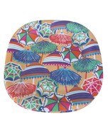 New Square Dinner Plates Set of 2 Umbrella Beach Melamine multicolor - £8.14 GBP