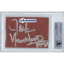 Jack Youngblood Auto Los Angeles Rams Signed Football Cut Beckett Autograph Slab - £69.09 GBP