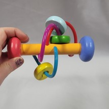 Manhattan Toy Wood Wooden Baby Grasping Clutching Toy Clacker Bead Maze Colorful - £15.76 GBP