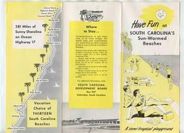 Have Fun at South Carolina's Sun Warmed Beaches Brochure 1960's - $11.88