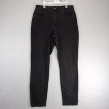 Faith Black Stretch Denim Jeans Women&#39;s 12 &quot;Have Faith&quot; 30x28&quot; High Rise... - $20.00