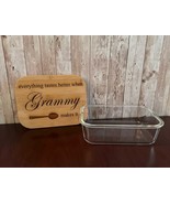 Glass Bowl with Bamboo Lid - everything tastes better when Grammy makes it - $20.00