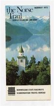 The Norse Trail 1975 Brochure Norwegian State Railways Norway - $17.82