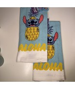 Disney Lilo Stitch 2-pk Kitchen Towel Set Aloha Hawaii Pineapple Fun Cut... - $249.69 MXN