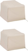 Heavy-Gauge Reinforced Vinyl 2-Piece Furniture Cover Set For 2 Chairs, 2 2,, Ta. - £42.15 GBP