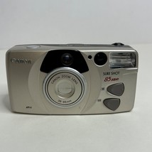 CANON SURE SHOT ZOOM 85 35mm SLR FILM CAMERA SILVER NO BATTERY UNTESTED - $47.23