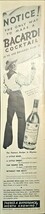 Bacardi Cocktail Rum Cowboy Supreme Court Ruling Sour Sweet 1940 VTG Pri... - $13.32 CAD