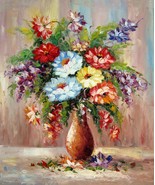 20x24 inches Vase Flower  stretched Oil Painting Canvas Art Wall Decor m... - $83.24 CAD