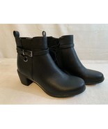 NEW! Andiamo Aniles Faux Pebbled Leather Boots Sz 5.5 Black Women&#39;s Zip Up - £19.17 GBP
