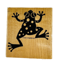 Vintage Stampin Up Tree Frog Toad Spots Climbing Mounted Rubber Stamp - $15.99