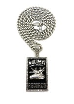 No Limit Pendant 5mm/18&quot;,20&quot;,24&quot;,30&quot; Stainless Steel Cuban Chain Necklace SRC11 - £16.29 GBP+