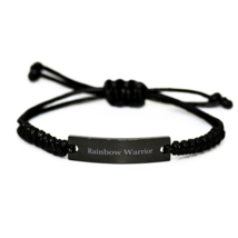 Rainbow Warrior Engraved Rope Bracelet - £17.40 GBP