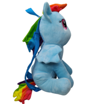 Hasbro My Little Pony Rainbow Dash Plush Backpack Stuffed Animal Blue Brony 14" - £37.53 GBP