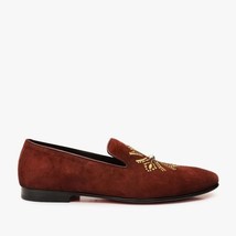 The Lazio Shoe Burgundy Suede Slip-on Loafer Men Shoe image 9
