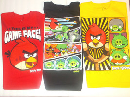 Angry Birds Boys T-Shirts Yellow, Red or Black  Sizes  10-12 , 14-16 NWT - £8.94 GBP