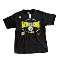 NWT Vintage 90S Nutmeg NFL Pittsburgh Steelers Afc Champions T-Shirt 1993 SZ L  - £22.92 GBP