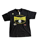 NWT Vintage 90S Nutmeg NFL Pittsburgh Steelers Afc Champions T-Shirt 199... - £22.38 GBP