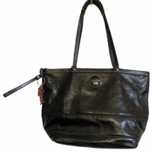 Coach black pleather shoulder bag 9” x 14” - £43.15 GBP