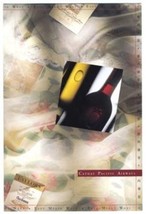 Cathay Pacific Drinks &amp; Wine Menu 1991 Business Class - £11.68 GBP