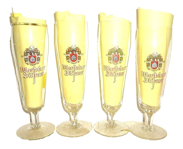 4 Warsteiner Pilsener Cramer Warstein Vtg Stemmed German Beer Glasses-show o... - £19.94 GBP