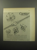 1951 Cartier Jewelry Ad - Looped Bow Clip; Wrist Watch; ring - £14.53 GBP