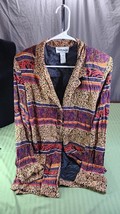 Norton McNaughton Vintage Animal Print Jacket - Size 10 - £8.26 GBP