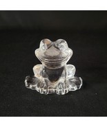 Vintage Goebel Clear Glass Smiling Frog Figurine Paperweight West German... - $21.71 CAD