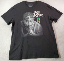 Poetic Justice Tupac T Shirt Mens Size XL Black Knit Cotton Short Sleeve EUC - £13.81 GBP
