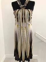 Roberto Cavalli Multi Color Print Halter Evening Dress Sz 44/US 8 $1200 Nwt - £293.48 GBP