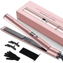 Hair Straightener Flat Iron,Straightener and Curler 2in1 Flat Iron (Rose... - £26.63 GBP