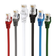 Cat6 Ethernet Cable 6Ft - 6 Pack (1Gbps, 550Mhz, Rj45) Cat 6 Gigabit Internet Ne - £28.43 GBP