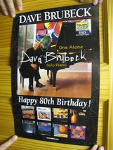 Dave Brubeck Poster Piano Shot Happy 80th Birthday - $44.81