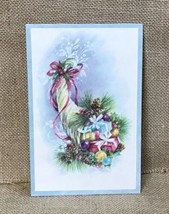 Ephemera Vtg Quality Crest Horn Of Plenty Cornucopia With Gifts Christmas Card - £2.21 GBP