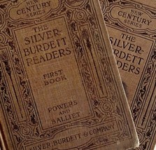 Silver Burdett Readers Vol 1 &amp;2 1906 Illustrated HC Books Educational E68 - £31.92 GBP