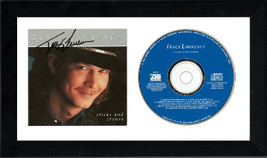 Tracy Lawrence signed 1991 Sticks and Stones Album Cover Booklet w/ CD 6.5x12 Cu - £79.58 GBP