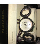 Gruen Watch Women Ladies Silver Tone Link Bracelet Band Watch - £19.66 GBP
